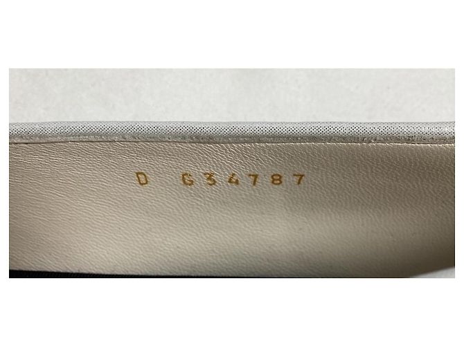 Timeless Bailarinas de cuero plateado con logo CC entrelazado de Chanel Plata - vista 18
