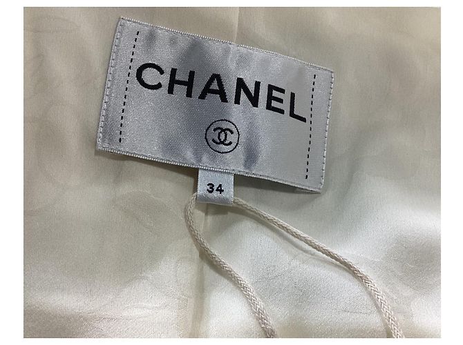 Chaqueta de noche Chanel en algodón blanco - vista 12