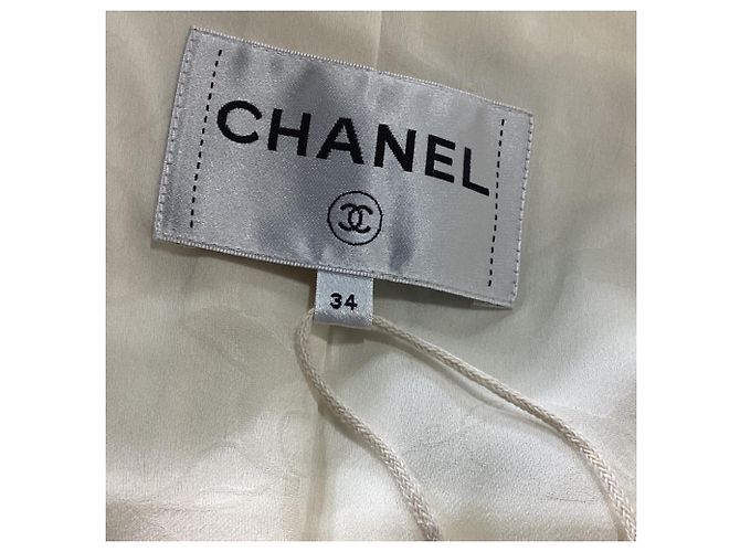 Chaqueta de noche Chanel en algodón blanco - vista 6
