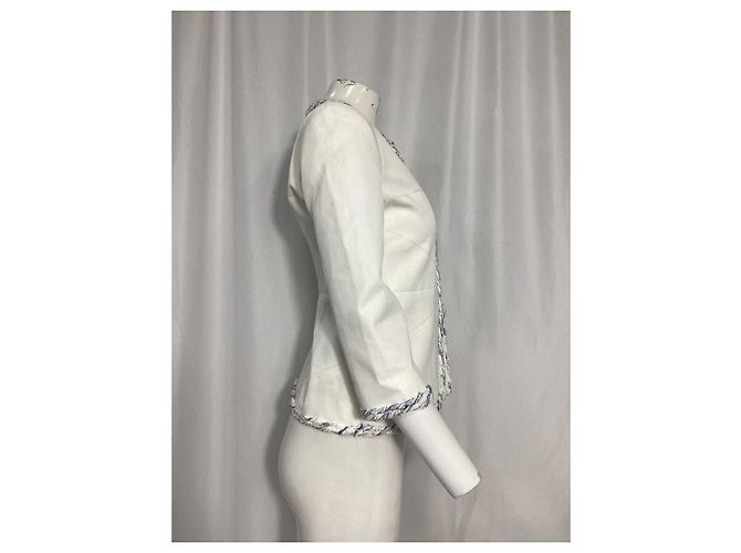 Chaqueta de noche Chanel en algodón blanco - vista 9
