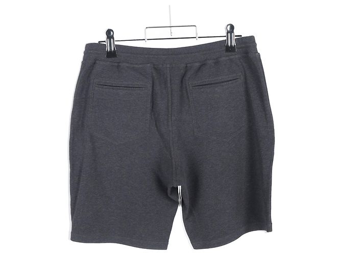 Brunello Cucinelli Mélange Drawstring Shorts in Grey Cotton - view 5