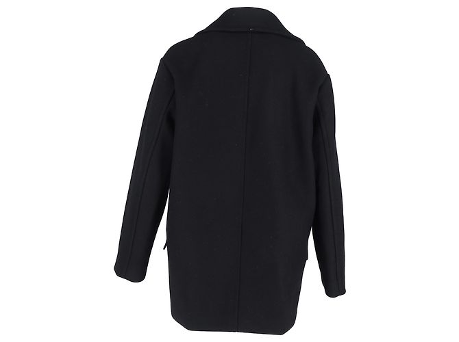 Abrigo de lana negro de doble botonadura Max Mara Sportmax - vista 3