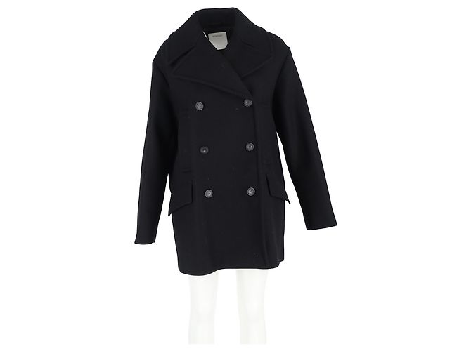Abrigo de lana negro de doble botonadura Max Mara Sportmax - vista 4