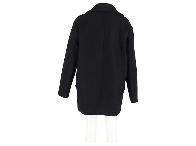 Abrigo de lana negro de doble botonadura Max Mara Sportmax - vista 6