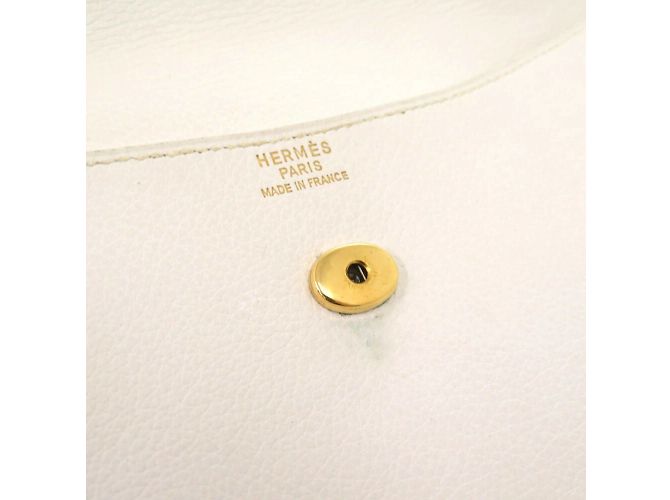 Hermès Borsa a spalla Hermes Veau Gulliver bianca Bianco - vista 10