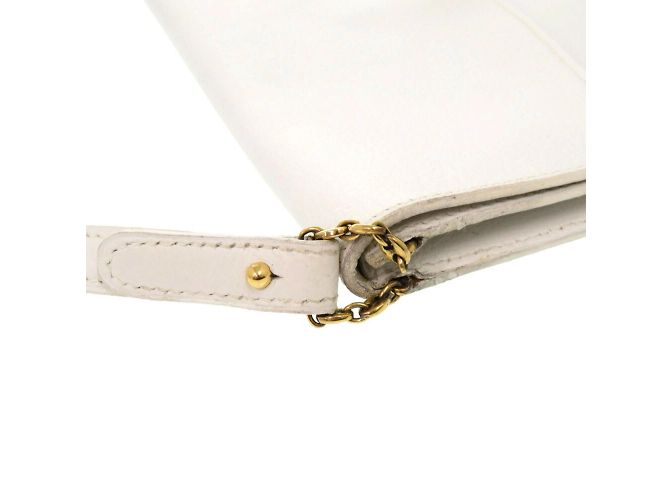 Hermès Borsa a spalla Hermes Veau Gulliver bianca Bianco - vista 8