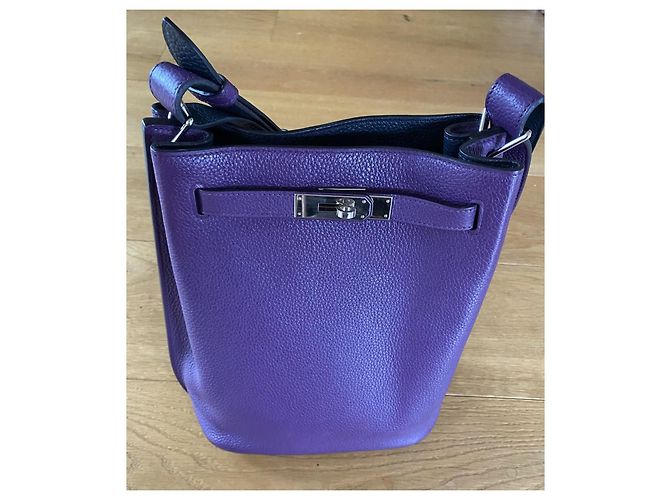 Hermès Borsa in pelle So Kelly Viola scuro - vista 2