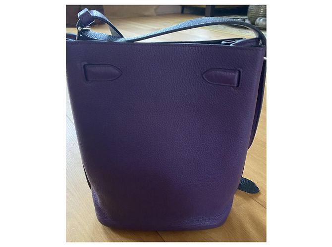 Hermès Borsa in pelle So Kelly Viola scuro - vista 4
