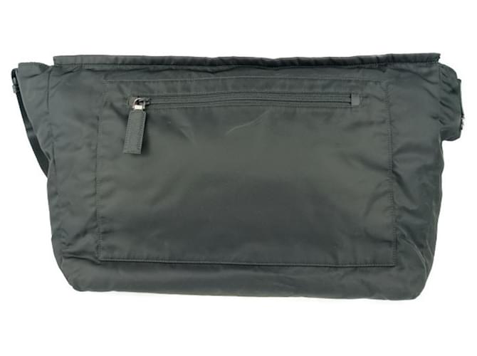 Borsa a tracolla in nylon nero e pelle Prada - vista 2
