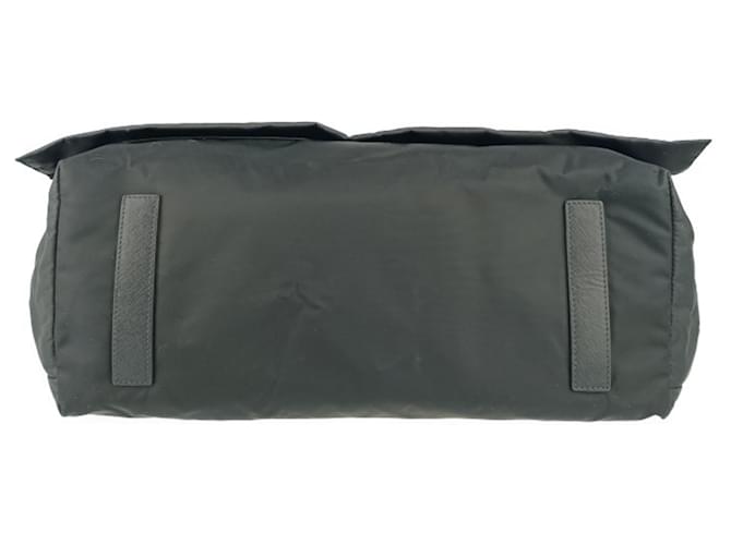 Borsa a tracolla in nylon nero e pelle Prada - vista 3