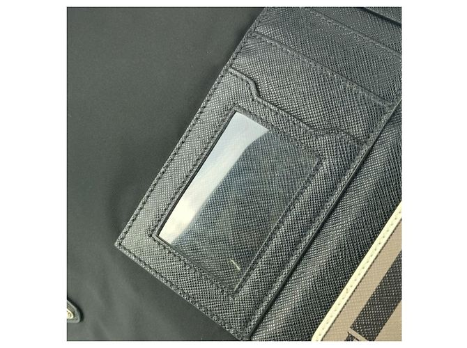 Borsa a tracolla in nylon nero e pelle Prada - vista 5