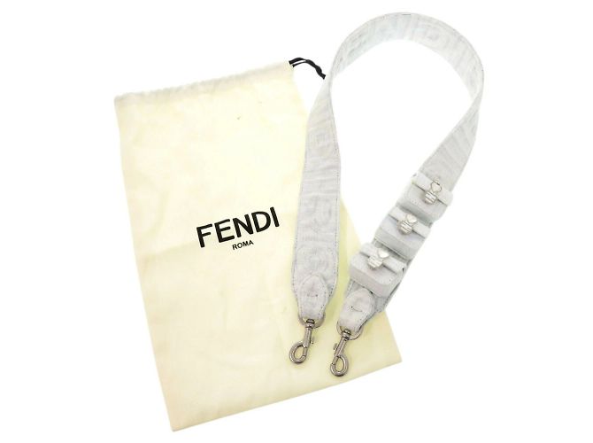 Fendi x MARC JACOBS Cinghia in Denim Bianco Blu - vista 3