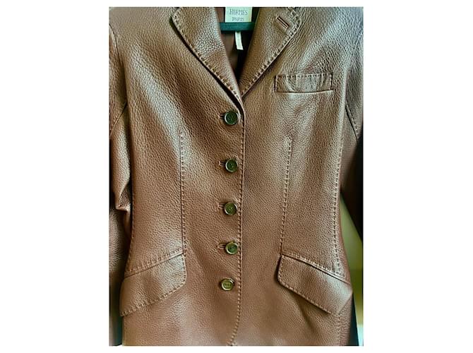 Hermès Lederjacke Braun - Ansicht 12