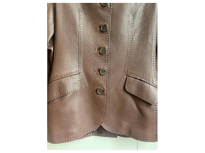 Hermès Lederjacke Braun - Ansicht 13