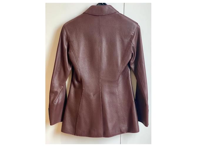 Hermès Lederjacke Braun - Ansicht 3