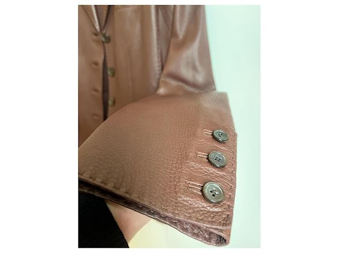 Hermès Lederjacke Braun - Ansicht 4