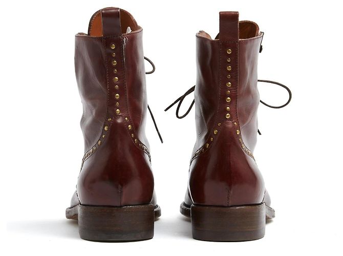 Stivaletti Sartore EU38 in pelle bordeaux e lacci di lumaca, stivaletti UK5 US7.5 Bordò - vista 4