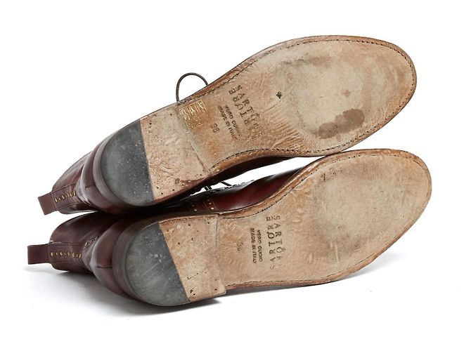Stivaletti Sartore EU38 in pelle bordeaux e lacci di lumaca, stivaletti UK5 US7.5 Bordò - vista 5