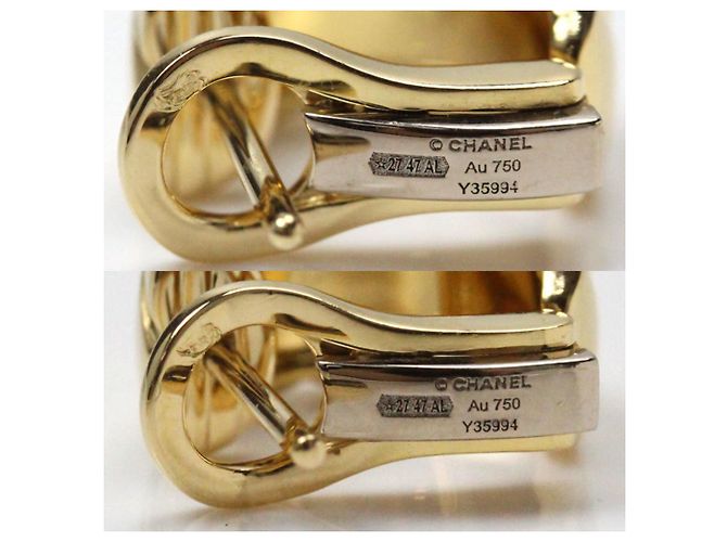 Orecchini a cerchio Coco Crush in oro giallo K18YG di Chanel - vista 4