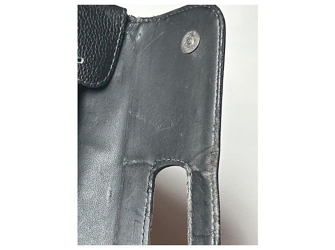 Borsa a mano Courreges in pelle granulata nera Nero - vista 11