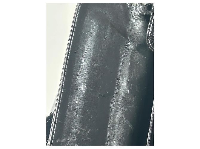 Borsa a mano Courreges in pelle granulata nera Nero - vista 12