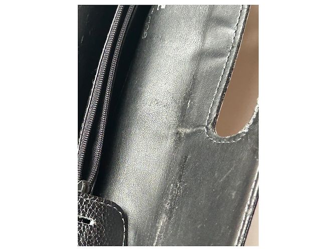 Borsa a mano Courreges in pelle granulata nera Nero - vista 13