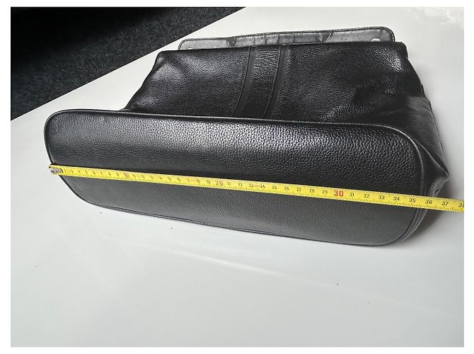 Borsa a mano Courreges in pelle granulata nera Nero - vista 15