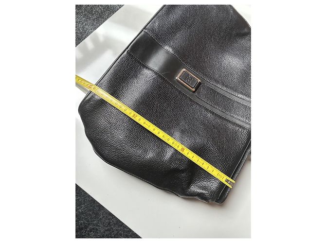 Borsa a mano Courreges in pelle granulata nera Nero - vista 18