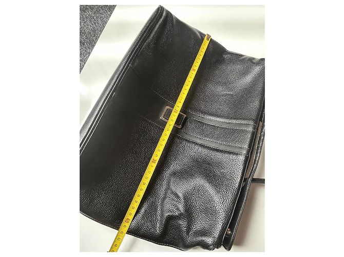 Borsa a mano Courreges in pelle granulata nera Nero - vista 19