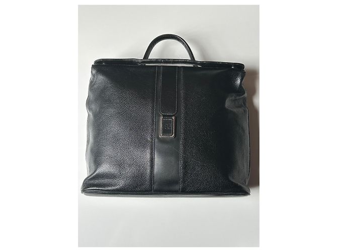 Borsa a mano Courreges in pelle granulata nera Nero - vista 2