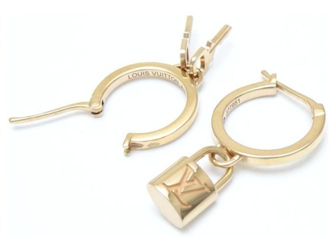 Orecchini Creole Lockit Louis Vuitton in Oro Rosa - vista 4
