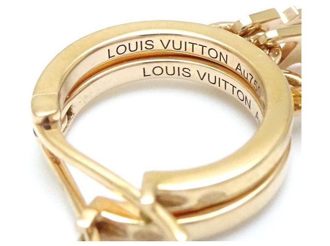 Orecchini Creole Lockit Louis Vuitton in Oro Rosa - vista 6