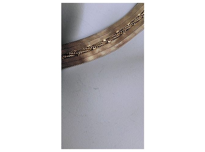 Autre Marque Collana choker Grossé in metallo dorato a nastro D'oro - vista 4