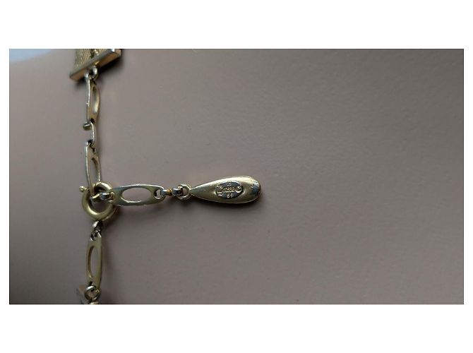 Autre Marque Collana choker Grossé in metallo dorato a nastro D'oro - vista 5