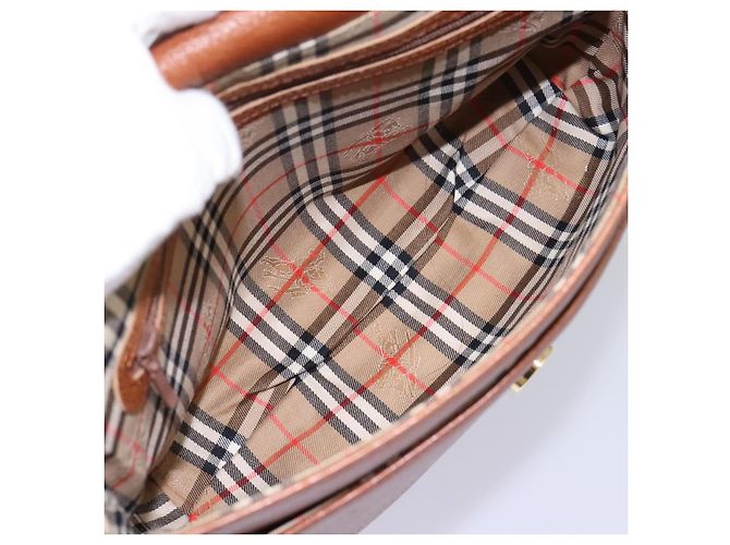 Autre Marque Borsa a Spalla Burberrys in Pelle Marrone Auth bs22432 - vista 11