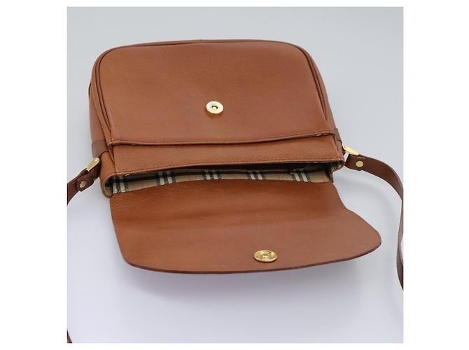 Autre Marque Borsa a Spalla Burberrys in Pelle Marrone Auth bs22432 - vista 18