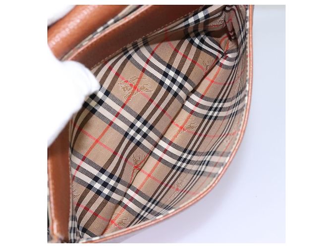 Autre Marque Borsa a Spalla Burberrys in Pelle Marrone Auth bs22432 - vista 19