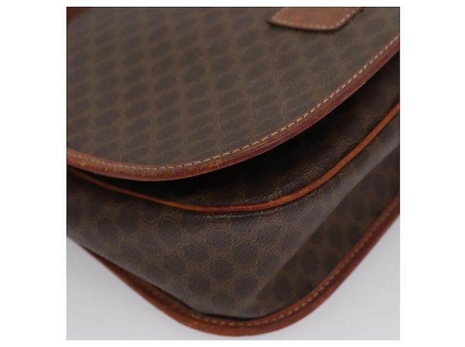 Céline Borsa a spalla in tela Macadam CELINE in pelle PVC marrone Auth BA242 - vista 10