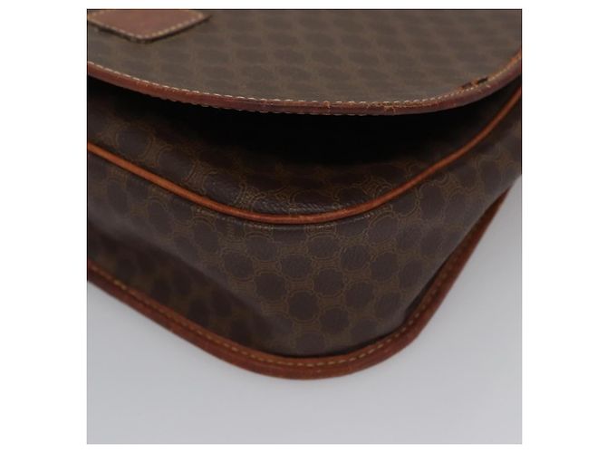 Céline Borsa a spalla in tela Macadam CELINE in pelle PVC marrone Auth BA242 - vista 11