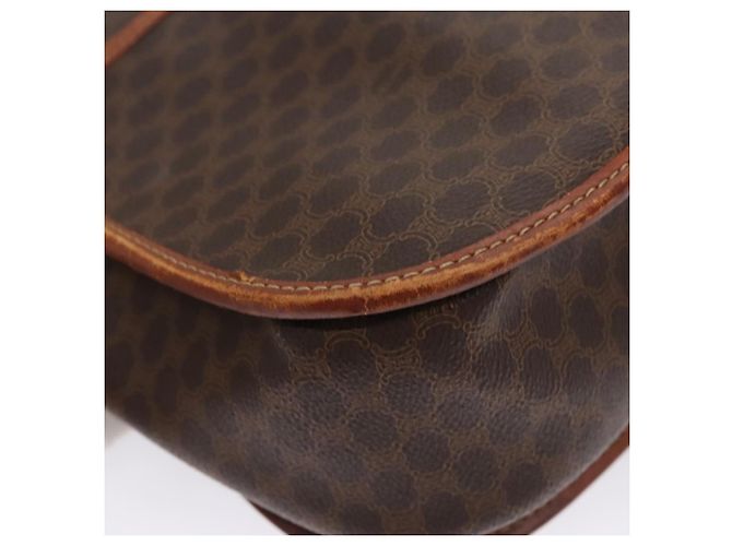 Céline Borsa a spalla in tela Macadam CELINE in pelle PVC marrone Auth BA242 - vista 12