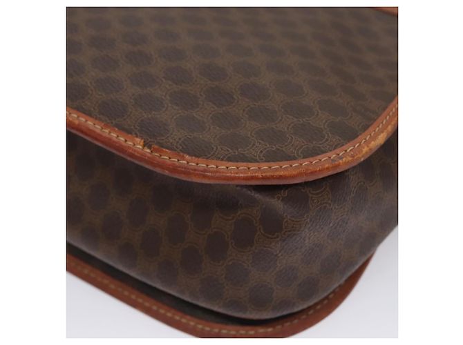 Céline Borsa a spalla in tela Macadam CELINE in pelle PVC marrone Auth BA242 - vista 13