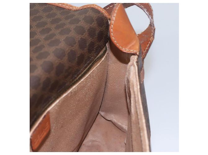 Céline Borsa a spalla in tela Macadam CELINE in pelle PVC marrone Auth BA242 - vista 18