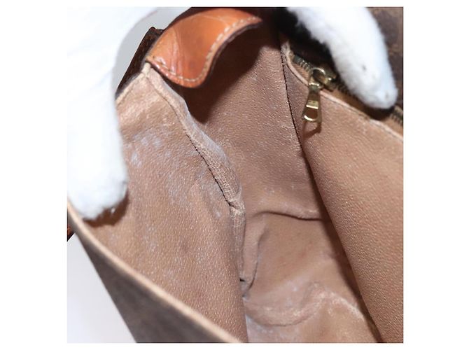 Céline Borsa a spalla in tela Macadam CELINE in pelle PVC marrone Auth BA242 - vista 19