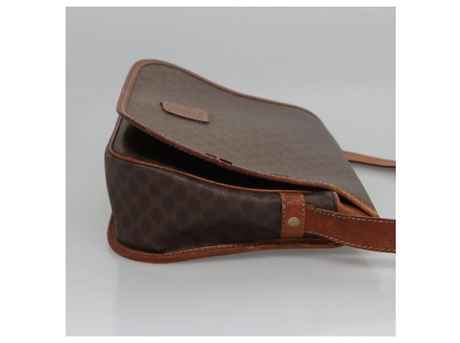 Céline Borsa a spalla in tela Macadam CELINE in pelle PVC marrone Auth BA242 - vista 4