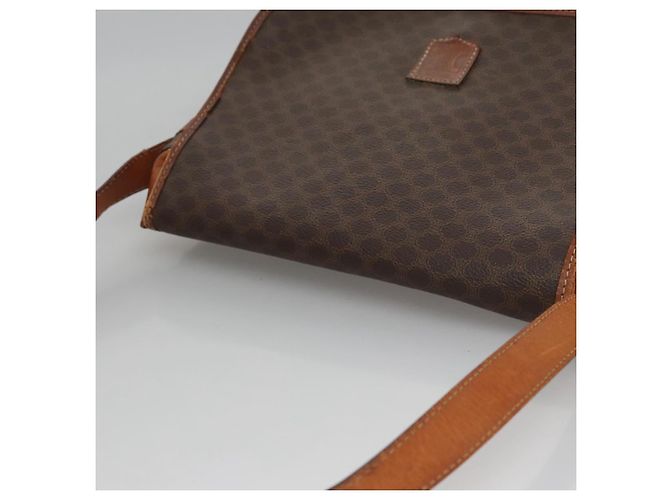 Céline Borsa a spalla in tela Macadam CELINE in pelle PVC marrone Auth BA242 - vista 6