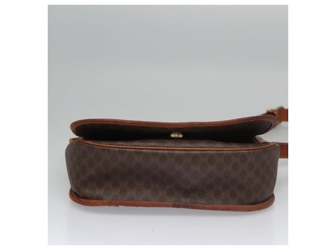 Céline Borsa a spalla in tela Macadam CELINE in pelle PVC marrone Auth BA242 - vista 9