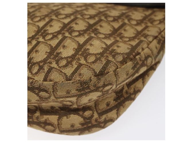 Borsa a spalla in tela Trotter Christian Dior marrone oro Auth bs22491 D'oro - vista 10