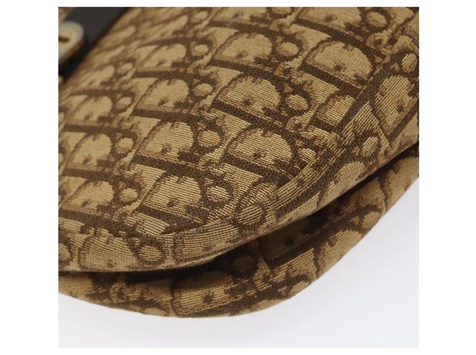 Borsa a spalla in tela Trotter Christian Dior marrone oro Auth bs22491 D'oro - vista 11