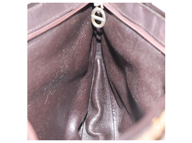 Borsa a spalla in tela Trotter Christian Dior marrone oro Auth bs22491 D'oro - vista 18