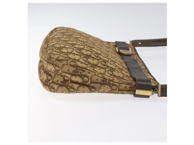 Borsa a spalla in tela Trotter Christian Dior marrone oro Auth bs22491 D'oro - vista 4